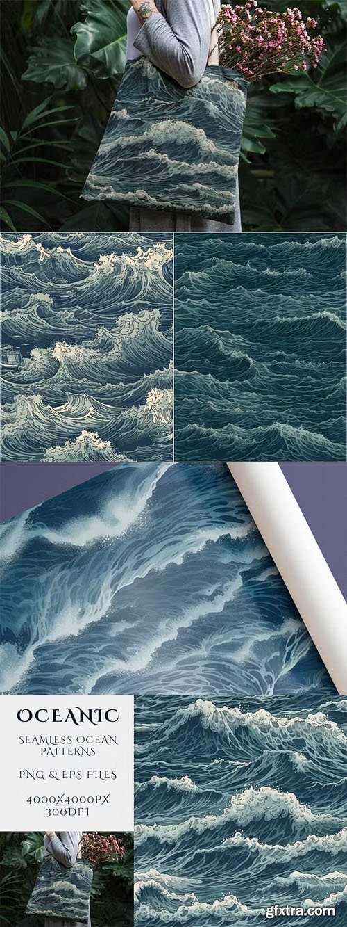 OCEANIC - Seamless Ocean Vector Patterns