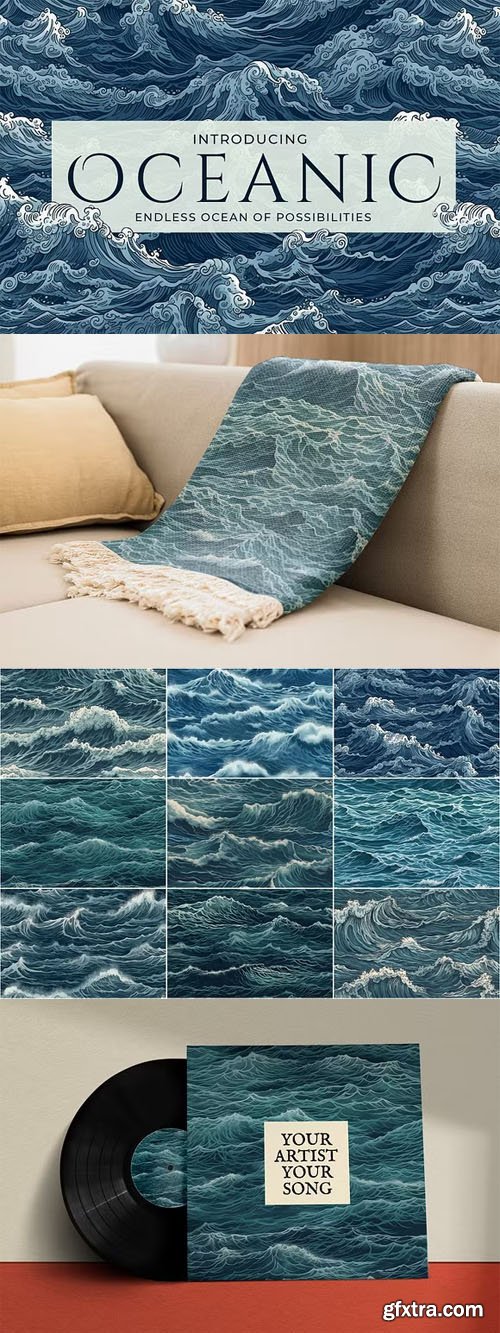 OCEANIC - Seamless Ocean Vector Patterns