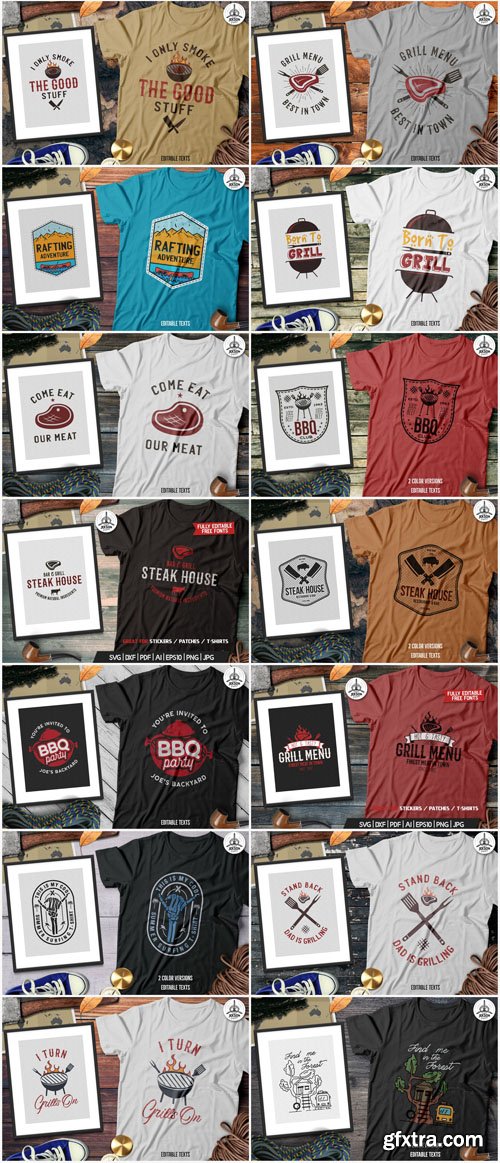 T-Shirt Designs Bundle - Retro Summer Vintage Collection