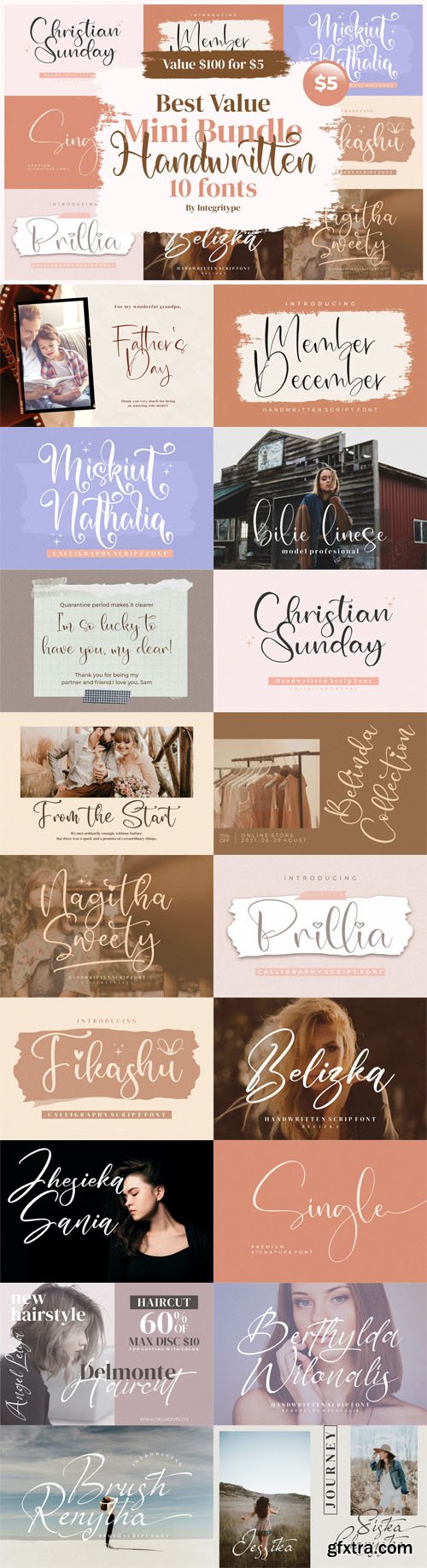 Best Value Mini Bundle - 10 Premium Fonts
