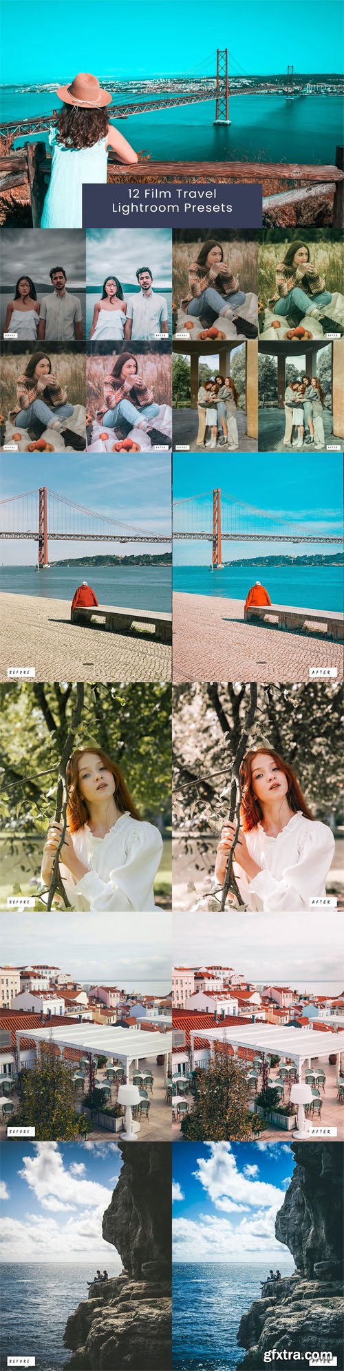 12 Film Travel Lightroom Presets