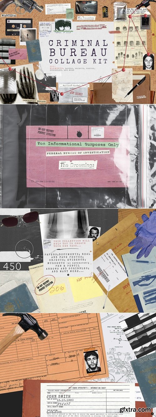 Criminal Bureau Collage Kit