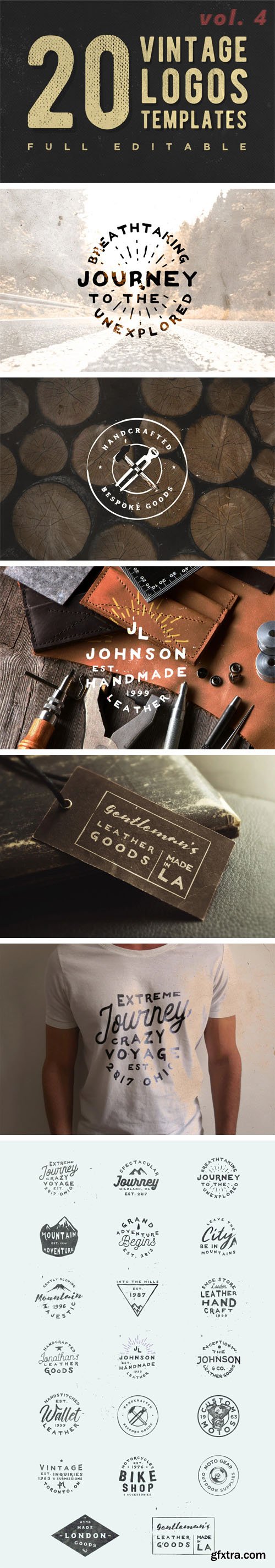 Vintage Logo Templates - 20 Vector Designs