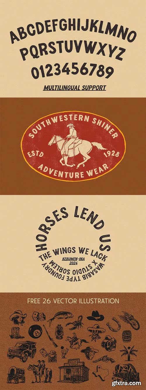 Horseland - Illustration Vectors [+Fonts]