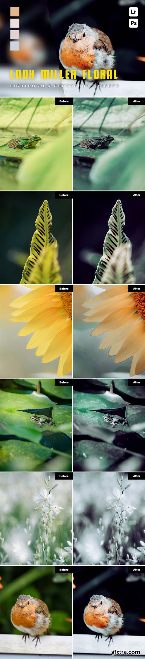Look Miller Floral - Mobile & Desktop Lightroom Presets