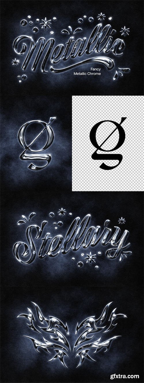 Fancy Metallic Chrome Text Effect for Photoshop