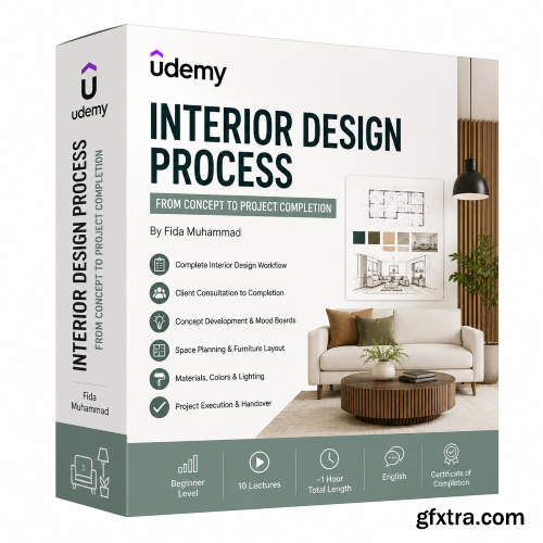 Udemy - Interior Design Process: From Concept to Project Completion.