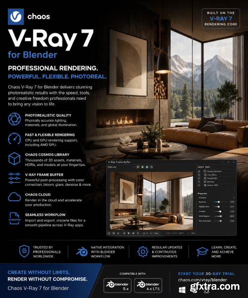Chaos V-Ray 7 Update 4 (Build 7.40.00) for Blender 5.2