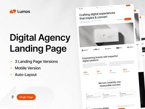 'Lumos - Digital Agency Landing Page UI Kit'
