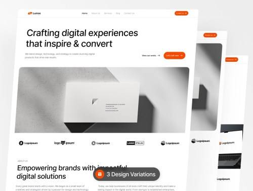 'Lumos - Digital Agency Landing Page UI Kit'