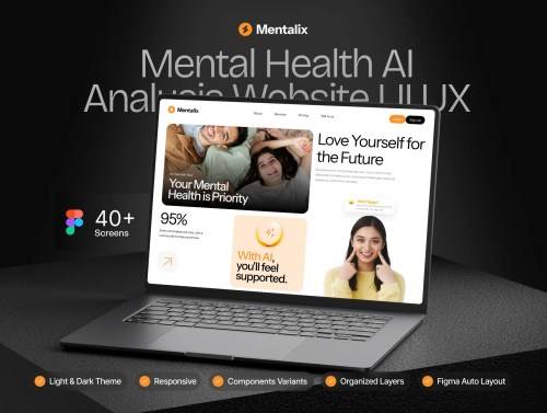 'Mentalix - Website Mental Health UI KIT'