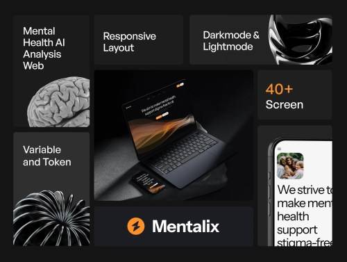 'Mentalix - Website Mental Health UI KIT'