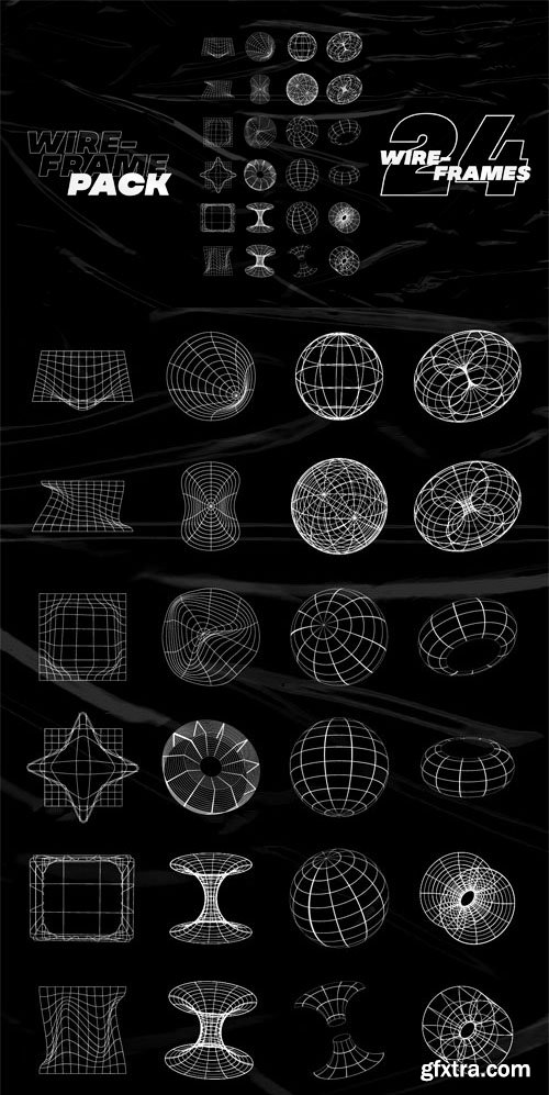 Wireframe Pack - 24 Vector Wireframes and Grids