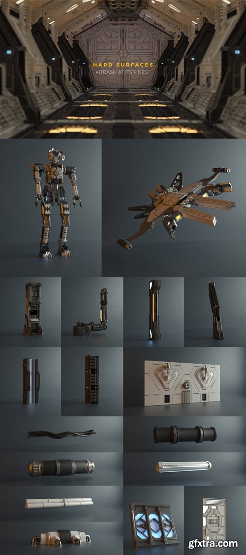 Hard Surfaces: The Ultimate Kitbash Pack
