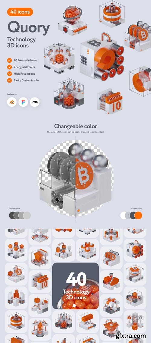 Quory Technology 3D Icons