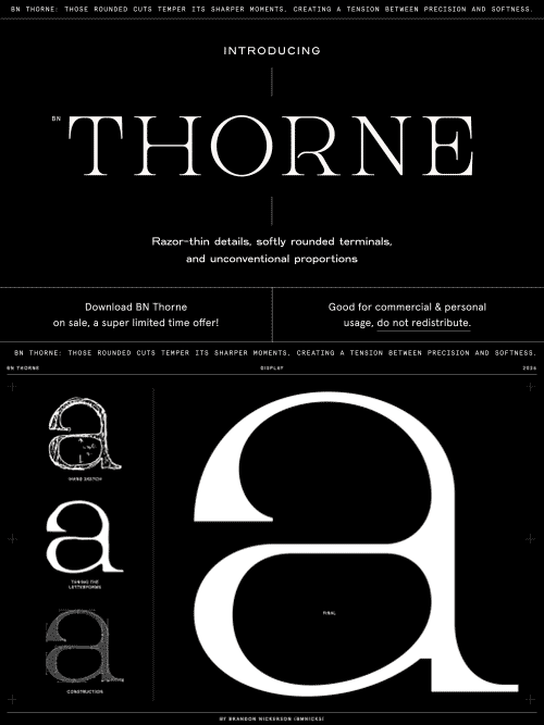 BN Thorne - Single Font OTF