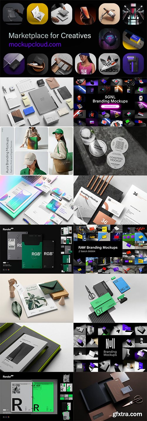 MockupCloud - All Mockups - Branding Stationery Mockups All Products