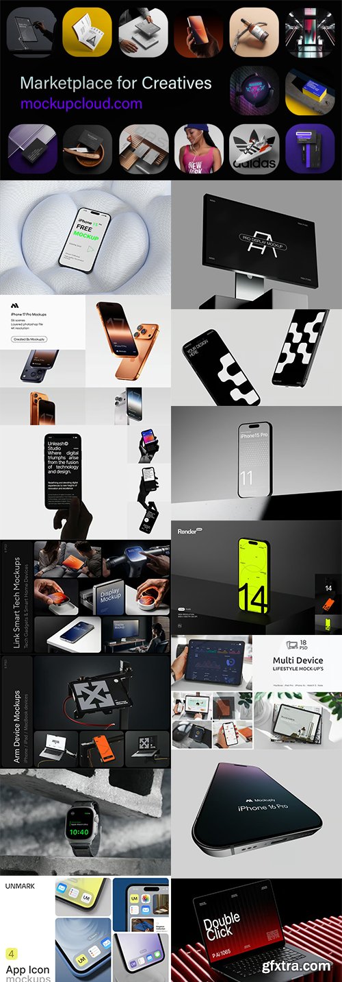MockupCloud - All Mockups - Mobile Mockups All Products