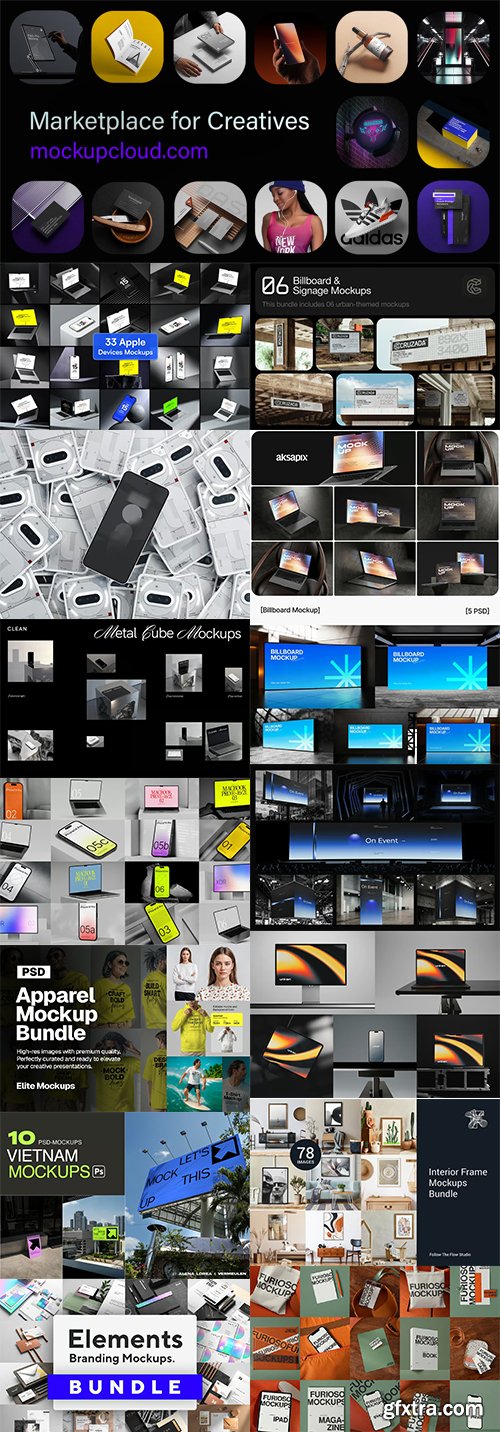 MockupCloud - All Mockups - Mockup Bundles All Products