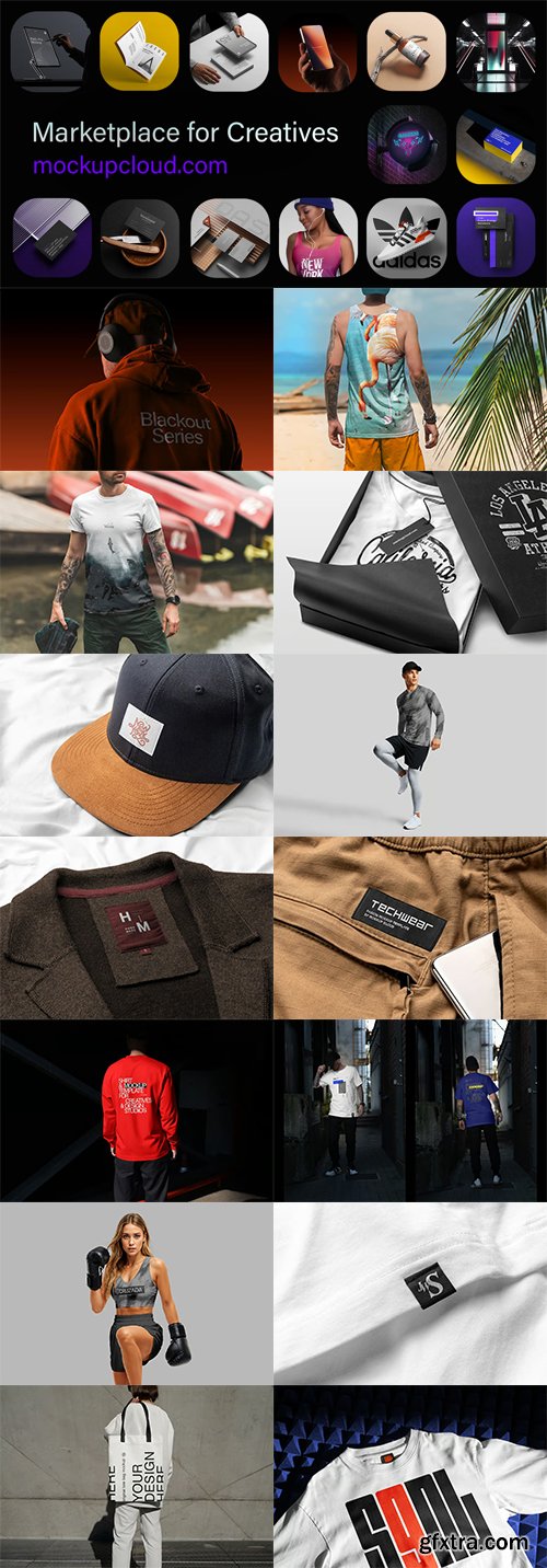 MockupCloud - Scene Mockups - Apparel Mockups All Products