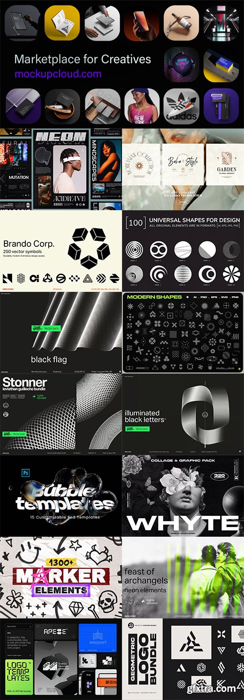 MockupCloud - All Graphics - Assets &amp; Vectors All Products