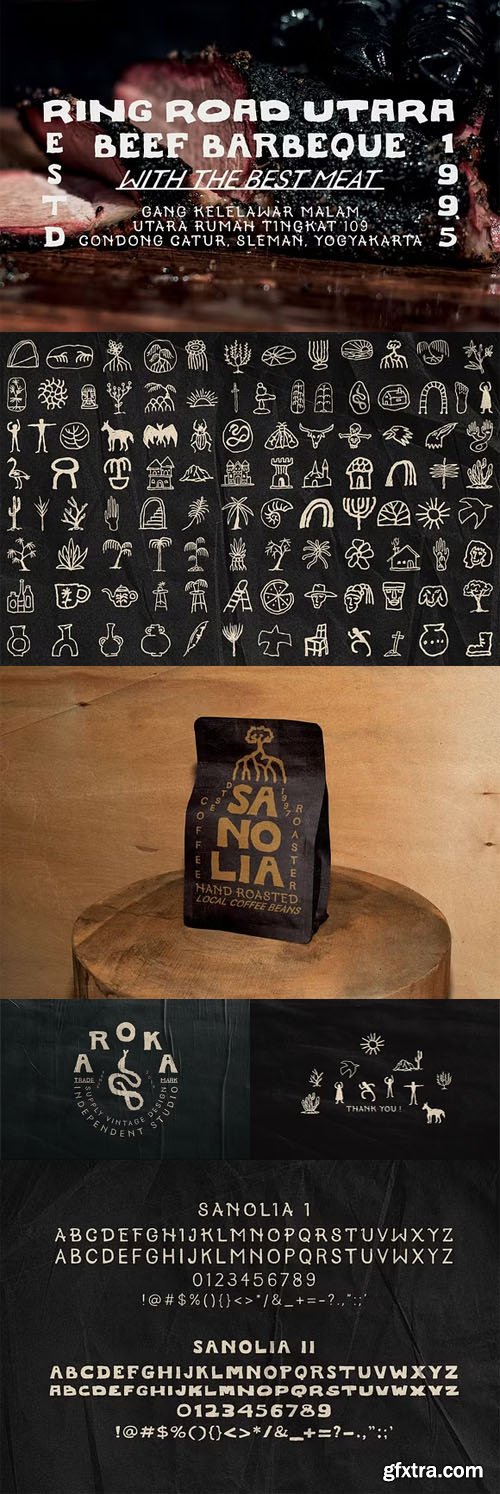 SANOLIA Font Duo - Vintage Hand Writer Typeface SANOLIA Font Duo - Vintage Hand Writer Typeface