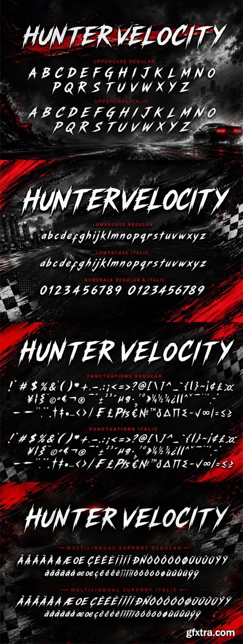 Hunter Velocity - Bold and Energetic Brush Font Hunter Velocity - Bold and Energetic Brush Font