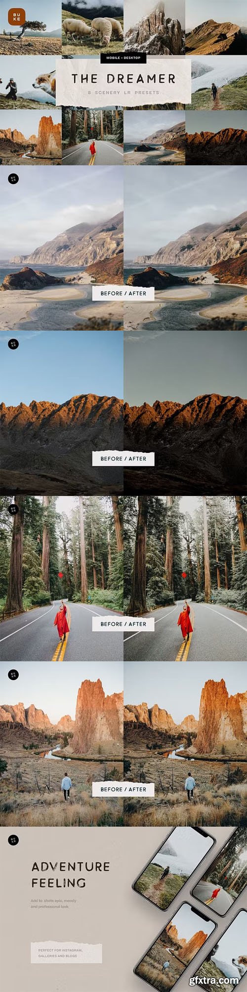 The Dreamer - 8 Scenery Lightroom Presets [Mobile & Desktop]