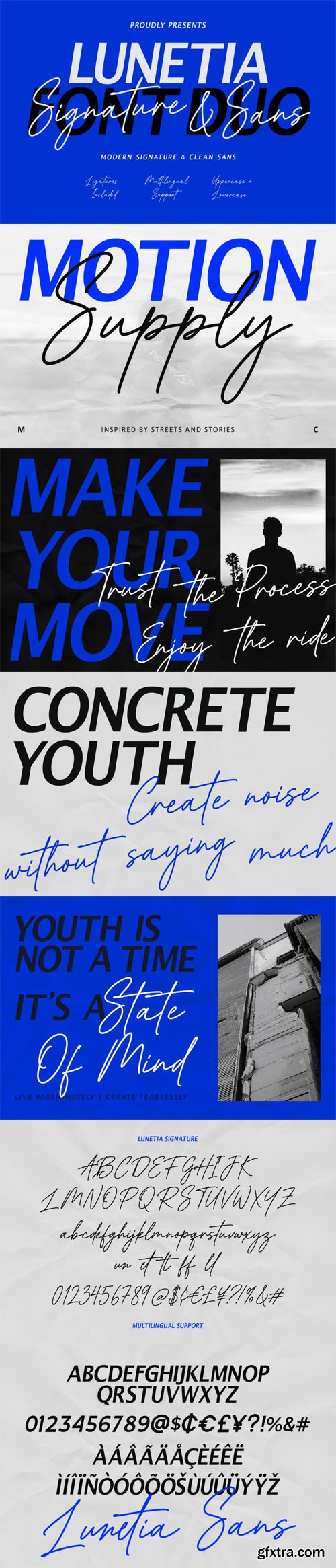 Lunetia Font Duo - Modern Signature and Clean Sans Lunetia Font Duo - Modern Signature and Clean Sans