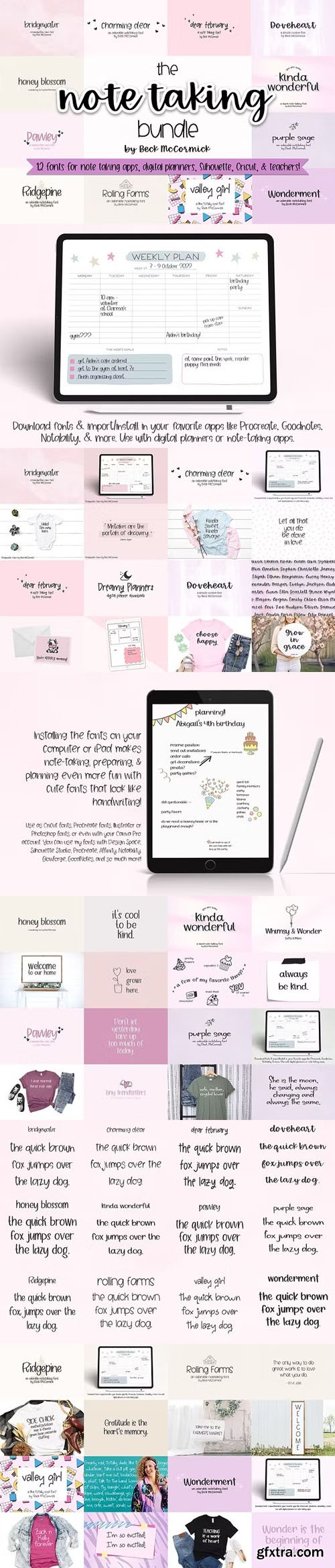 The Note Taking Font Bundle - 12 Premium Fonts The Note Taking Font Bundle - 12 Premium Fonts
