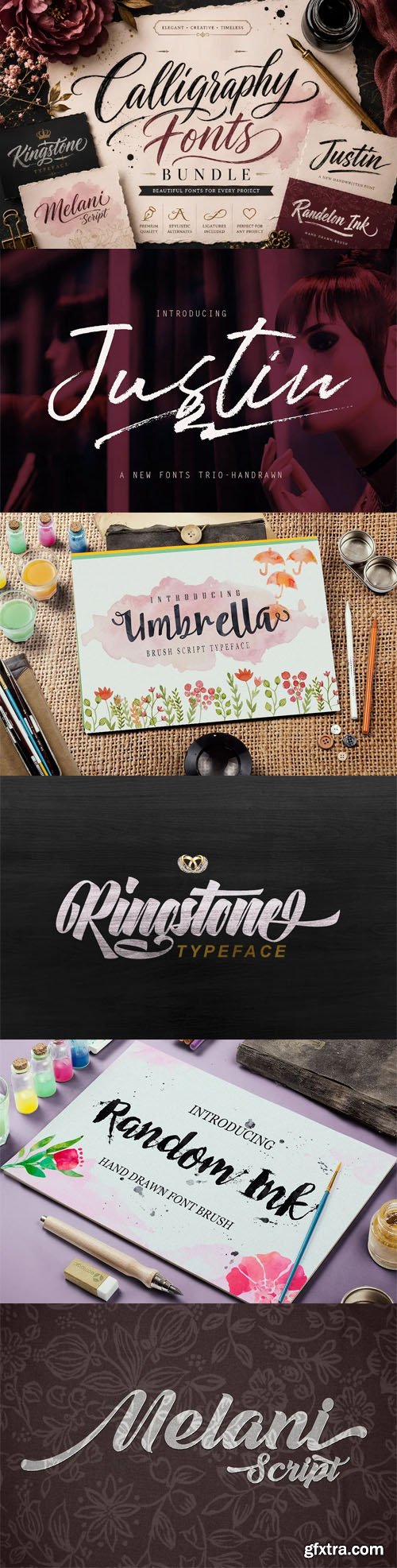 Calligraphy Fonts Bundle - 5 Premium Fonts Calligraphy Fonts Bundle - 5 Premium Fonts
