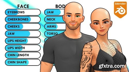 Customisable Male + Female Basemesh Bundle - Blender 5.0+