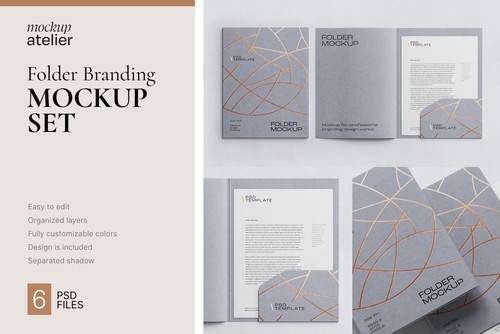 'Creative Market - Folder Branding Mockup Set'