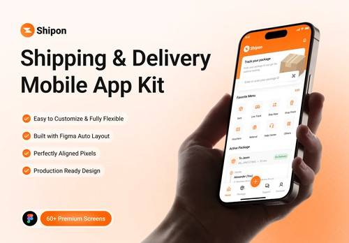 'UI8 - Shipon - Shipping & Delivery Mobile App Kit'