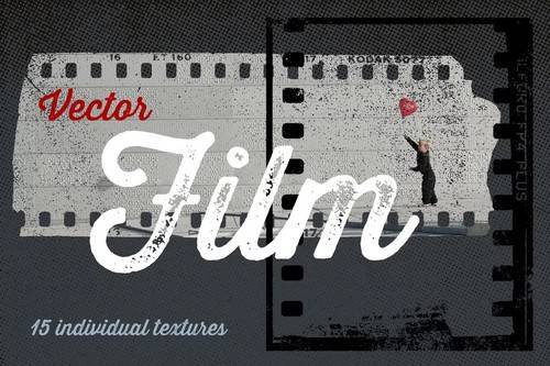 'Creative Market - 15 Vector Film Textures'