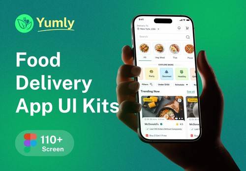 'UI8 - Yumly - Food Delivery Mobile App Figma UI Kits'