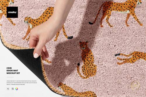 'Creatsy - Natural Coir Doormat Mockup Set'