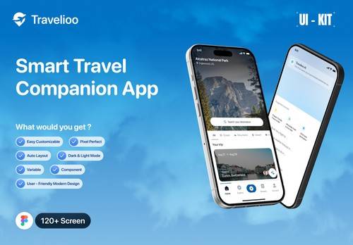 'UI8 - Travellioo - Travel Companions Apps UI KIT'