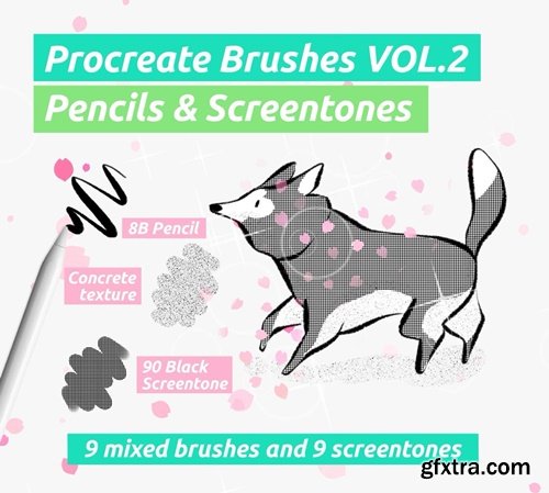 Procreate Brushes VOL.2 | Pencils & Screentones