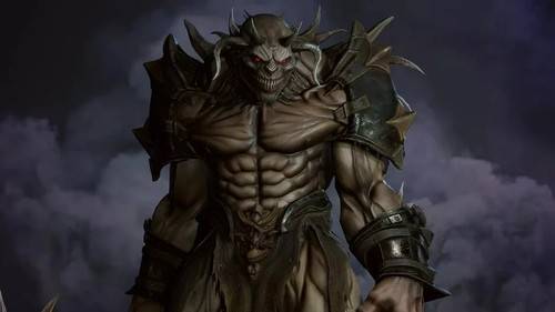 'Oni Demon low-poly 3d model'