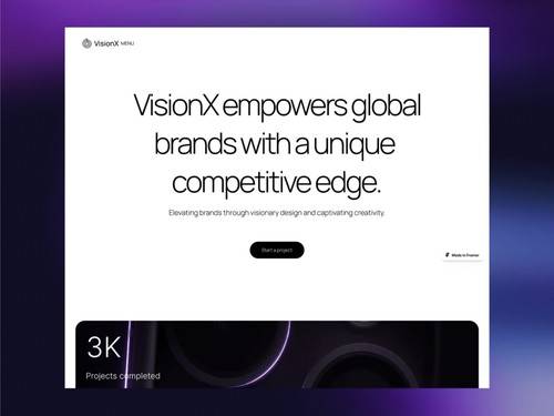 'Craftwork - VisionX Framer Template'