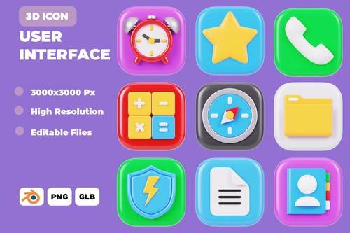'Craftwork - User Interface 3D Icon Pack'