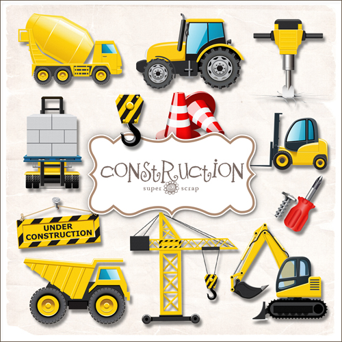 Scrap-kit - Construction Illustrations