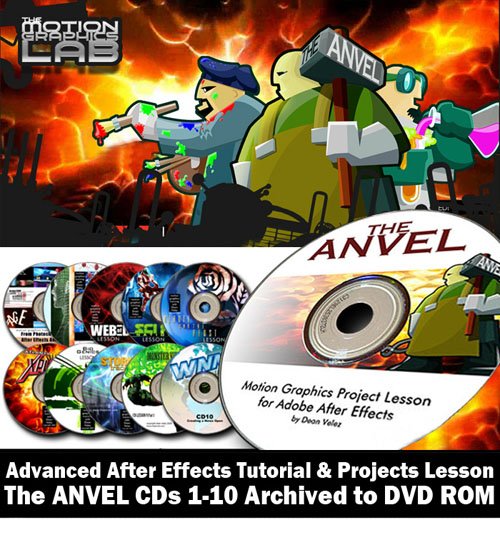 Advanced After Effects Tutorial and Project Lesson (CDs 1-10)