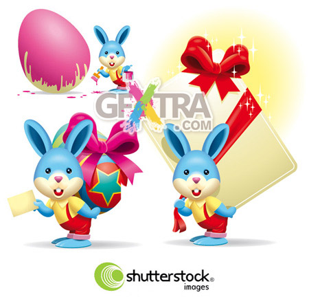 Shutterstock Bunny with Easter Egg in Vector