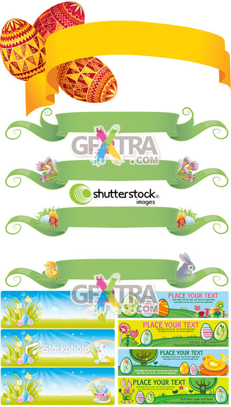 Shutterstock Easter Banners in Vector