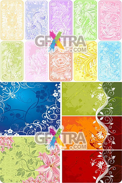 Shutterstock Floral Background Mix in Vector