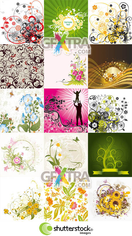 Shutterstock 15 Floral Backgrounds (Part 2)