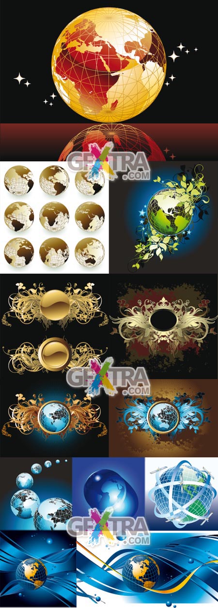 Shutterstock Globes in Vector