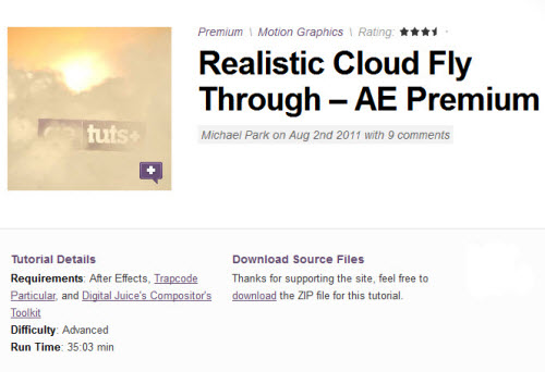 AETuts+ Realistic Cloud Fly Through – AE Premium